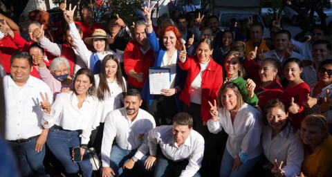 Solicita su registro Imelda Sanmiguel como candidata de la coalición