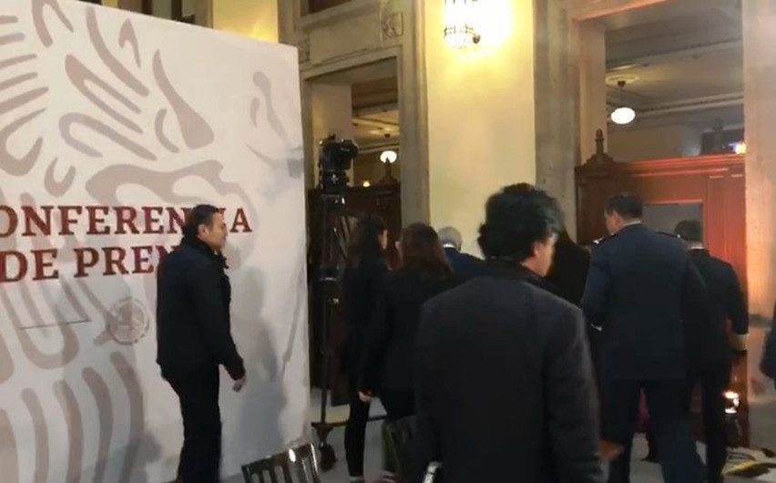 Suspenden Conferencia de Prensa por alerta sísmica