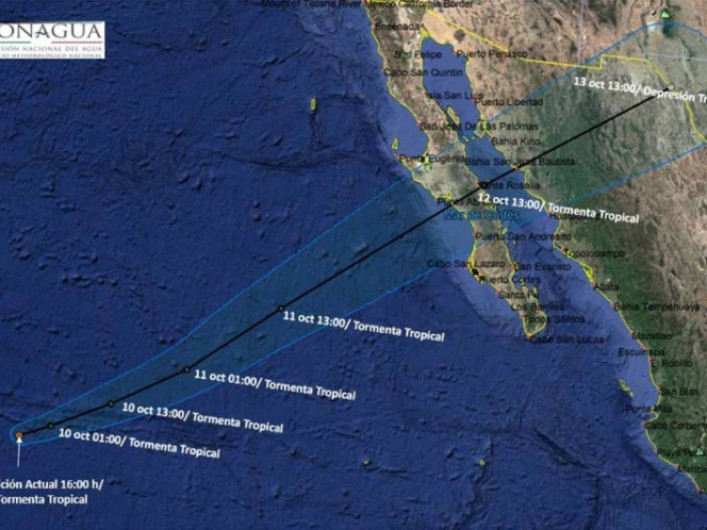 “Sergio” ya es tormenta tropical, se prevé impacte BCS