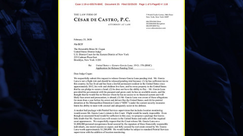 García Luna pide a juez libertad bajo fianza