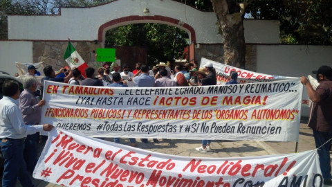 Clausuran de manera simbólica INE Tamaulipas 