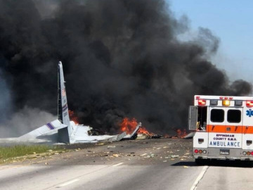 2 muertos tras accidente de avión militar de carga