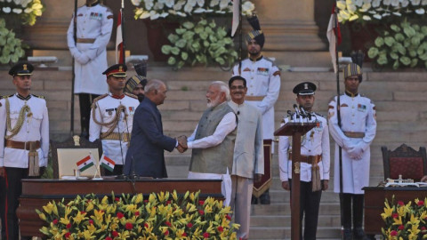 Narendra Modi jura como primer ministro para un segundo mandato en la India