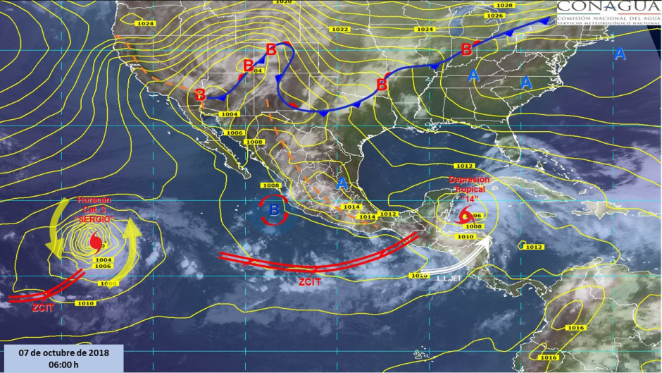 Tormentas fuertes con actividad eléctrica en Chiapas y Quintana Roo