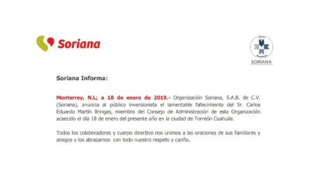 Encuentran muerto a Carlos Bringas, dueño de Soriana