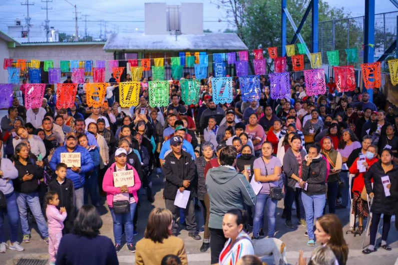 Recibieron en San Valentín a Alcalde reynosense Carlos Peña Ortiz y beneficios de programa social