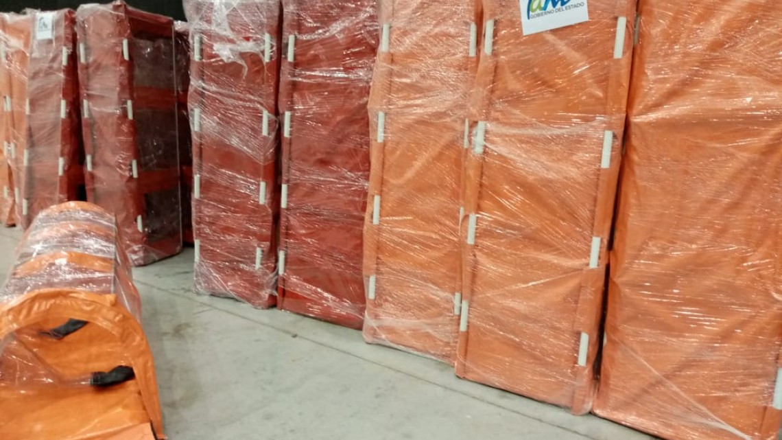 Gobierno de Tamaulipas distribuye cápsulas de aislamiento para pacientes contagiados de COVID-19