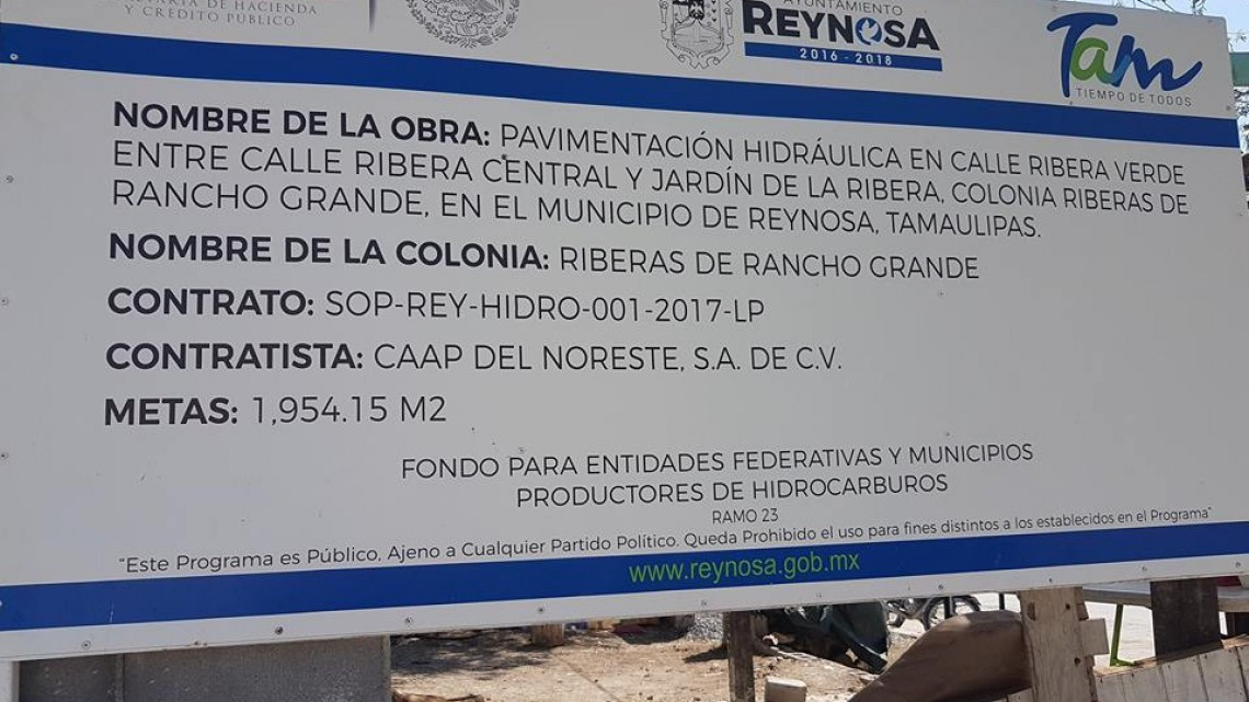 Obra de pavimentación en Calle Ribera Verde