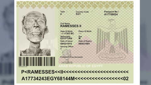 Ramses II tiene pasaporte, después de 3 mil años muerto