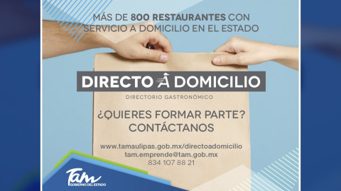 Apoya Tamaulipas al mercado local con pedidos a domicilio