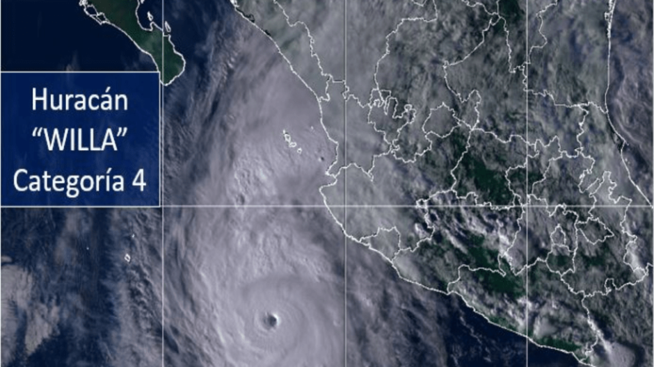 "Willa" alcanza categoría 4