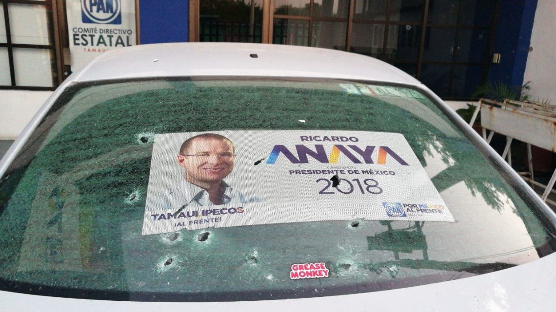 Balean sede del PAN en Tamaulipas 