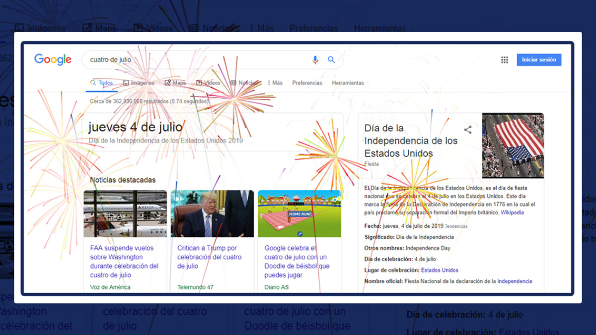 Google trae una sorpresa centelleante para este 4 de julio