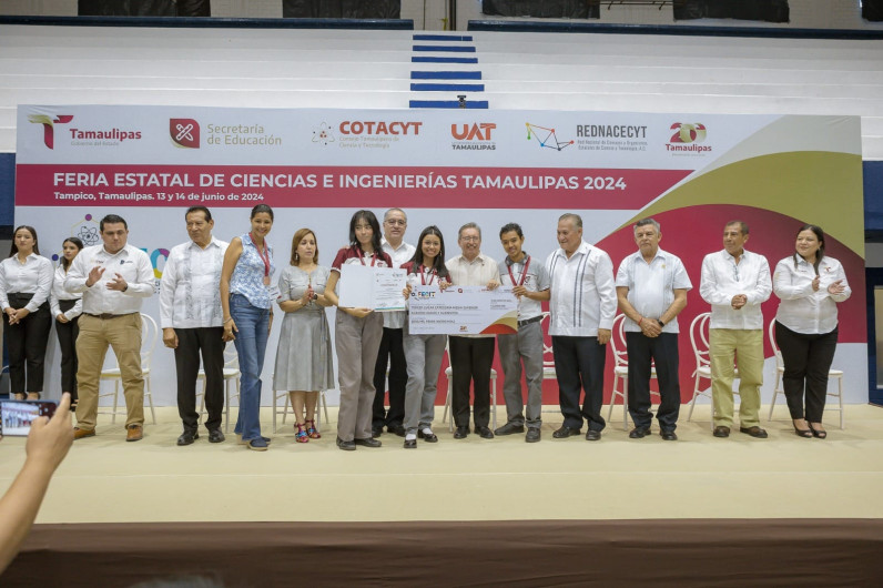 Premian a ganadores de la Feria Estatal de Ciencia e Ingenierías Tamaulipas 2024  