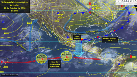 Tormentas y descenso de temperatura por frente frío No. 7