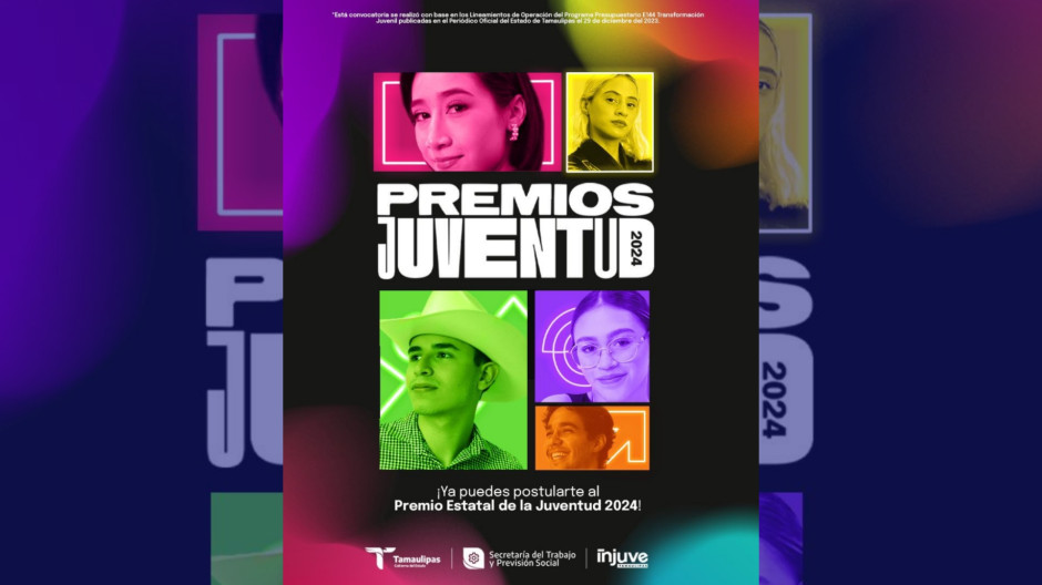 Convoca Gobierno de Tamaulipas a participar en Premios de la Juventud 2024
