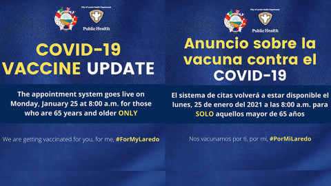Abrirán en Laredo, Tx más citas para vacunación contra Covid-19 