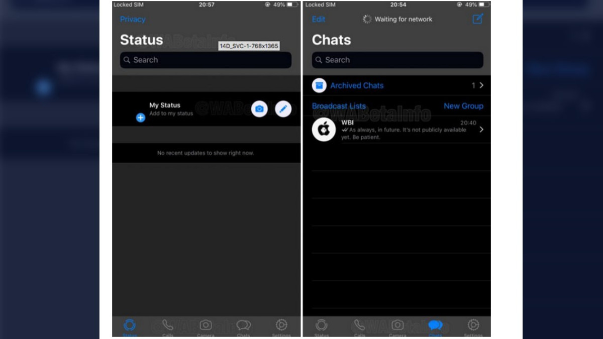 Así luce el “modo oscuro” en WhatsApp