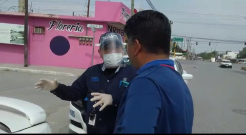 Realiza Tránsito Municipal Operativo de Concientización por COVID-19 