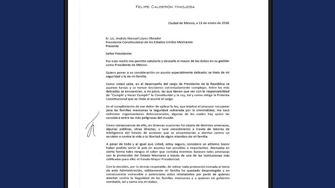 AMLO revela contenido de la carta que le envió Felipe Calderón 