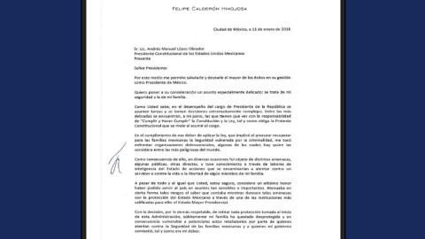 AMLO revela contenido de la carta que le envió Felipe Calderón 