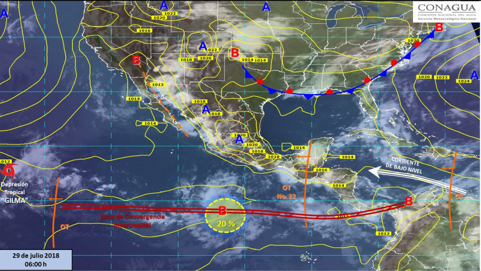 Tormentas puntuales con actividad eléctrica para Chiapas y Oaxaca