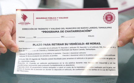 Retiran de la Vía Pública vehículos abandonados