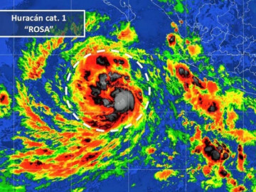 “Rosa” se convierte en huracán categoría 1