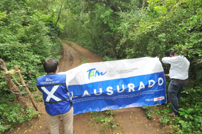 Ahora clausuran banco de materiales en Ocampo