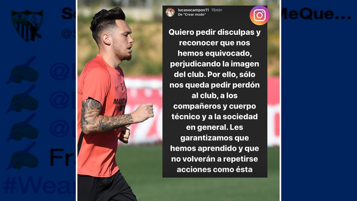 Jugadores del Sevilla piden disculpas por incumplir normas de la cuarentena