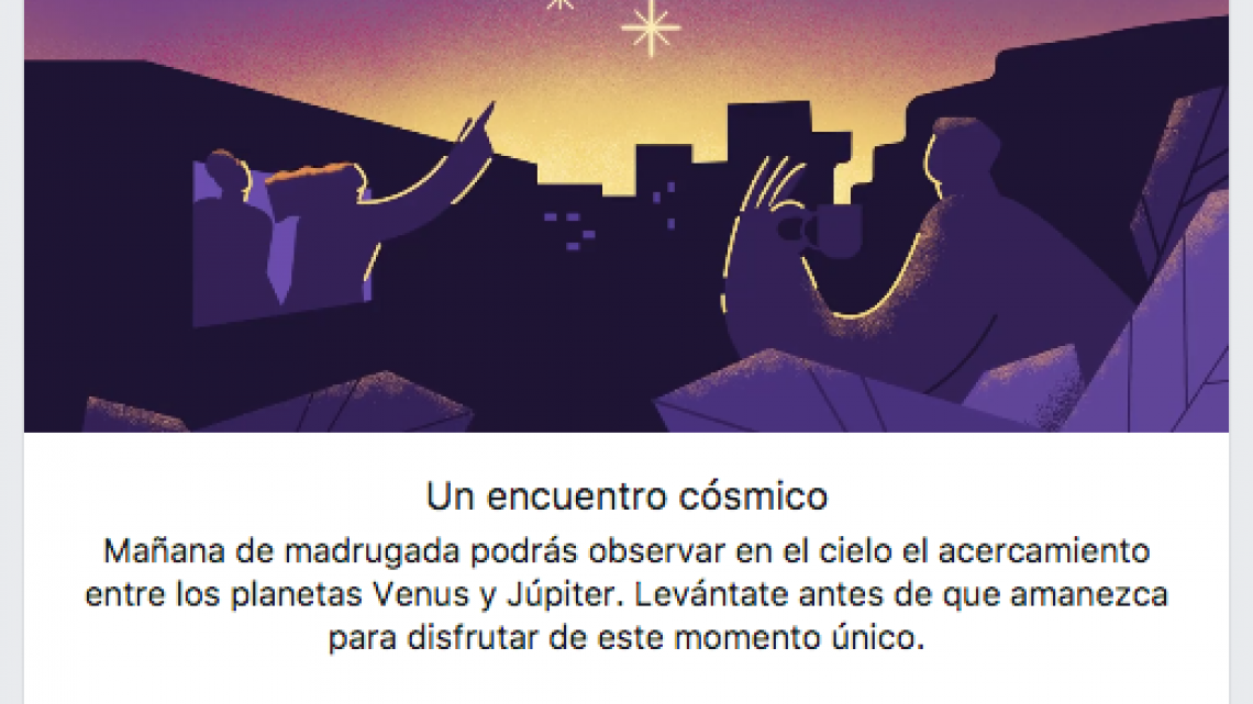 Júpiter y Venus se alinearán en la misma zona del cielo