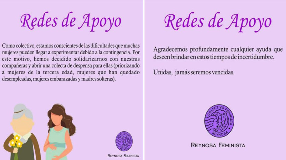 Feministas acopian despensas para mujeres vulnerables en cuarentena