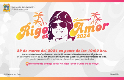 El Festival del Mar será en homenaje a Rigo Tovar, los días 29 y 30 marzo