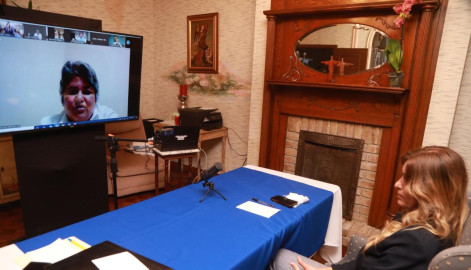 Alcaldesa de Reynosa participa en Videoconferencia de Salud 