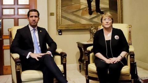 Bachelet se reúne con Juan Guaidó en su último día en Venezuela