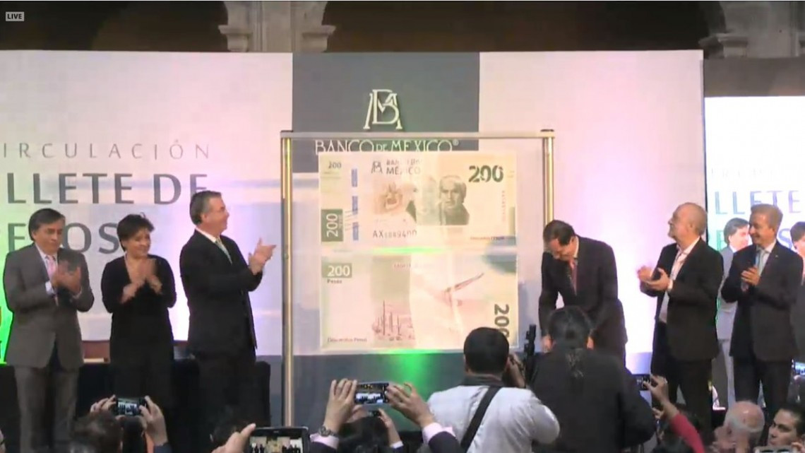 Presentan nuevo billete de 200 pesos