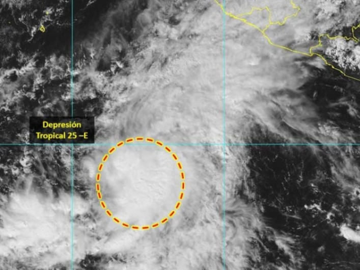 Se forma depresión tropical 25-E