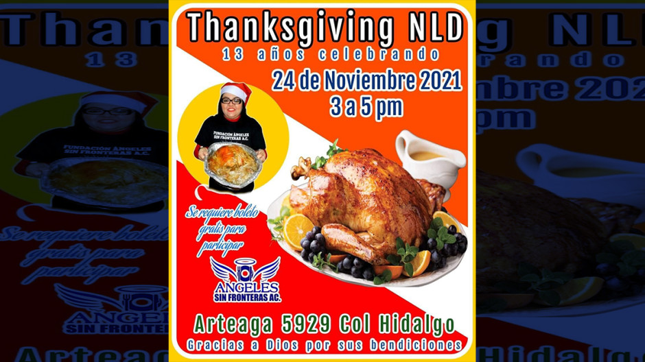 Fundación Ángeles Sin Fronteras realizará cena de Acción de Gracias a familias vulnerables de Nuevo Laredo