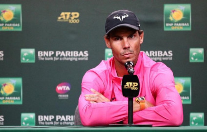 Rafael Nadal anuncia su baja por lesión de los Masters 1000 de Indian Wells 