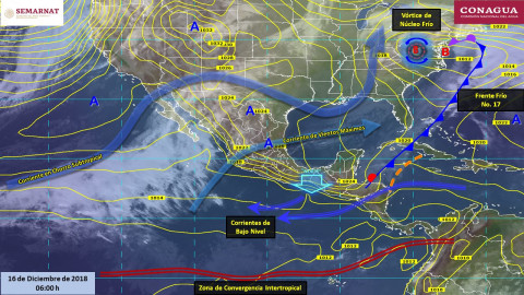 Masa de aire polar mantiene evento de "norte" en el istmo y golfo de Tehuantepec