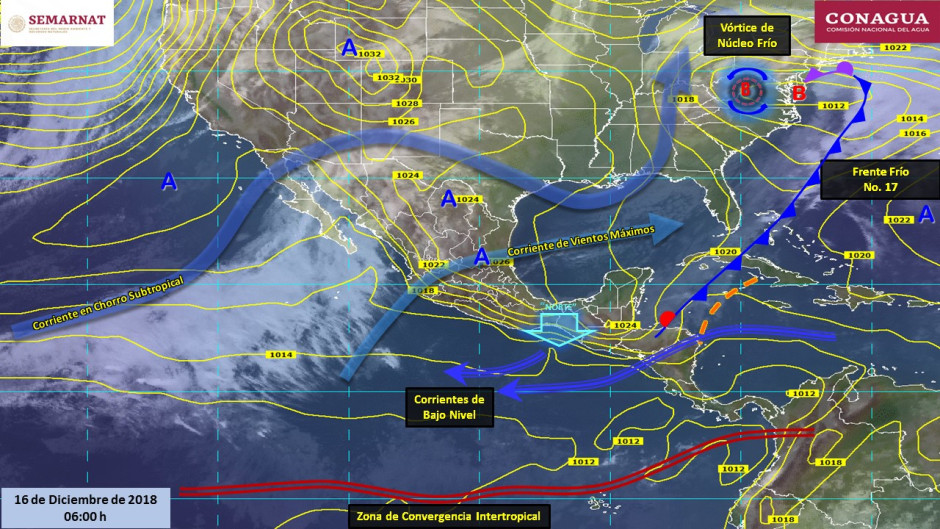 Masa de aire polar mantiene evento de "norte" en el istmo y golfo de Tehuantepec