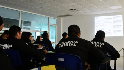Elementos de la Guardia Estatal asisten a curso-taller “Derechos Humanos y llenado del Informe Policial Homologado”