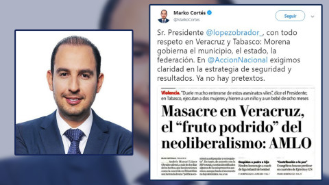 Marko Cortes exige a López Obrador resultados en temas de seguridad. 