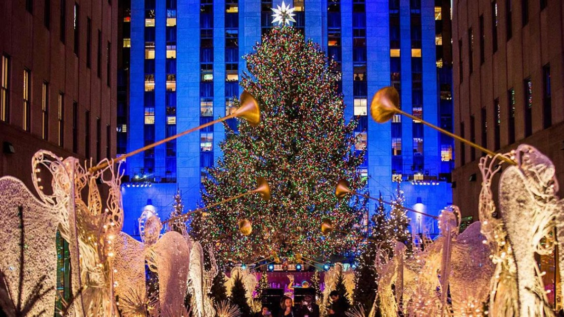 ¡Llegó la navidad! Encienden luces del tradicional árbol del Rockefeller