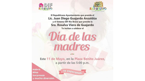 Invita ayuntamiento a celebración del "Día de las madres"
