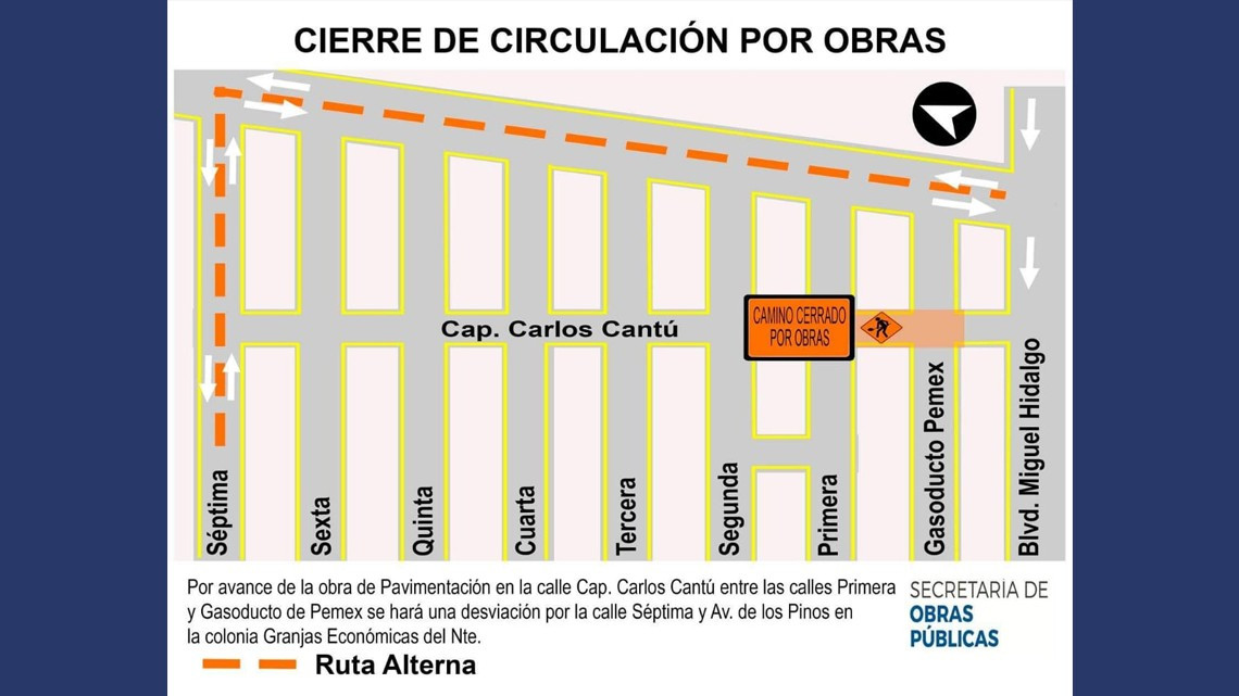 Ayuntamiento informa sobre cierre de vialidades por obras en desarrollo