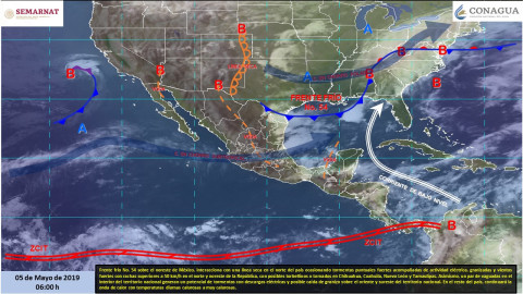 Tormentas puntuales fuertes en el noreste, oriente y sureste de México