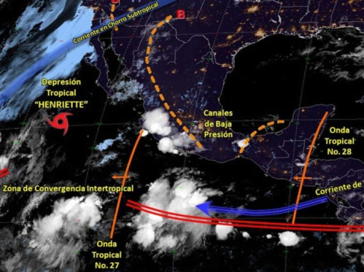 Henriette se degrada a depresión tropical