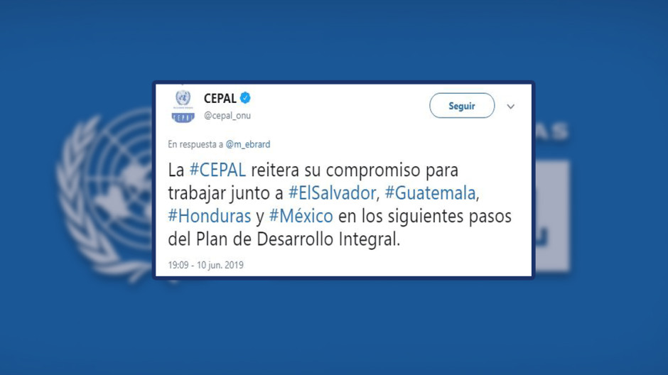  Manifiesta Cepal apoyo al Plan de Desarrollo Integral