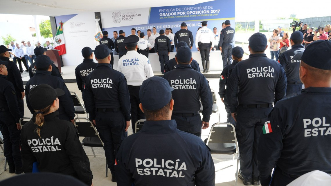 Da Seguridad Pública ascensos a Policías Estatales